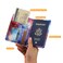 EpicGadget(TM) EpicGadget Passport Holder Cover Case Travelling Passport Cards Carrier Wallet Case Twilight Galaxy