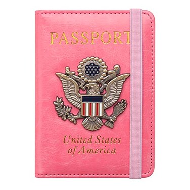 FACATH Premium Passport Holder for Travel RFID Blocking Passport Cover Slim Durable TravelFriendly Passport Wallet Keep Your Documents Safe Organized Pink