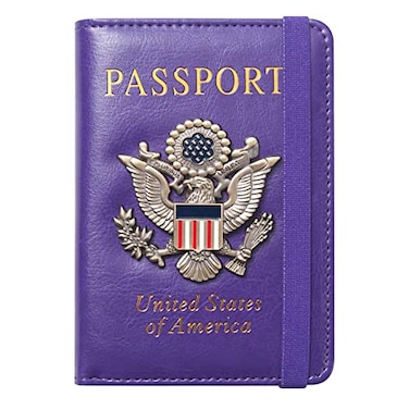FACATH Premium Passport Holder for Travel RFID Blocking Passport Cover Slim Durable TravelFriendly Passport Wallet Keep Your Documents Safe Organized Purple