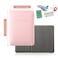 Frienda 2 Pieces Bridal Passport Covers Holder Travel Wallet Passport Case Gray and Pink Classic