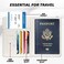 GABraden Cute Passport Holder and Holder Combo Passport Cover with RFID Blocking Women Men Compatible Wallet Credit Card Protector BlackY