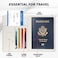 GABraden Cute Passport Holder and Holder Combo Passport Cover with RFID Blocking Women Men Compatible Wallet Credit Card Protector Initial MonogramL