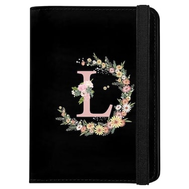 GABraden Cute Passport Holder and Holder Combo Passport Cover with RFID Blocking Women Men Compatible Wallet Credit Card Protector Initial MonogramL