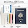 GABraden Cute Passport Holder and Holder Combo Passport Cover with RFID Blocking Women Men Compatible Wallet Credit Card Protector Initial MonogramT