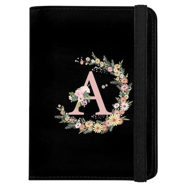 GABraden Cute Passport Holder and Holder Combo Passport Cover with RFID Blocking Women Men Compatible Wallet Credit Card ProtectorInitial MonogramA