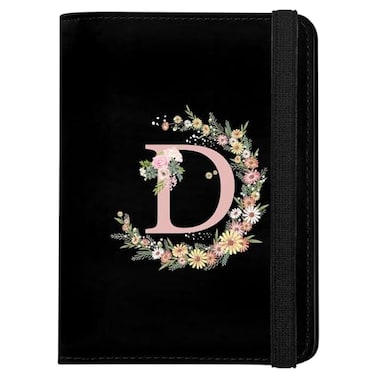 GABraden Cute Passport Holder and Holder Combo Passport Cover with RFID Blocking Women Men Compatible Wallet Credit Card ProtectorInitial MonogramD