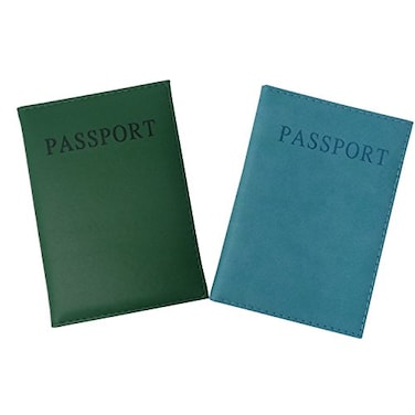 Honbay 2PCS Artificial Leather Passport Holder Cover Passport Case for Men and Women