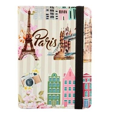 ANNAMISSI Passport and Vaccine Card Holder ComboPassport Holder Wallet Rfid Blocking for Men Women Travel Document Holder Case Cover Eiffel Tower