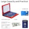 KAOBAN Passport Holder Cover Wallet Case RFID Blocking Leather Card Slot Travel Accessories Documents Organizer Protector for Women Men Red