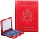 KAOBAN Passport Holder Cover Wallet Case RFID Blocking Leather Card Slot Travel Accessories Documents Organizer Protector for Women Men Red