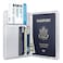 Coco Rossi Passport Holder Cover Womens Travel Wallet RFID Blocking Cute Slim Passport Wallet with Elastic Band Silver