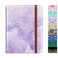 Rimilak Passport Holder RFID Blocking Passport Cover Wallet Travel Essentials Leather Travel Air Ticket Documents Organizer Protector for Women and Men Purple Marble
