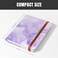 Rimilak Passport Holder RFID Blocking Passport Cover Wallet Travel Essentials Leather Travel Air Ticket Documents Organizer Protector for Women and Men Purple Marble