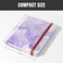 Rimilak Passport Holder RFID Blocking Passport Cover Wallet Travel Essentials Leather Travel Air Ticket Documents Organizer Protector for Women and Men Purple Marble
