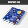 Rimilak Passport Holder RFID Blocking Passport Cover Wallet Travel Essentials Leather Travel Air Ticket Documents Organizer Protector for Women and Men Starry Sky