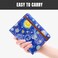 Rimilak Passport Holder RFID Blocking Passport Cover Wallet Travel Essentials Leather Travel Air Ticket Documents Organizer Protector for Women and Men Starry Sky