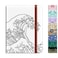 Rimilak Passport Holder RFID Blocking Passport Cover Wallet Travel Essentials Leather Travel Documents Organizer Protector for Women and Men Ink Waves