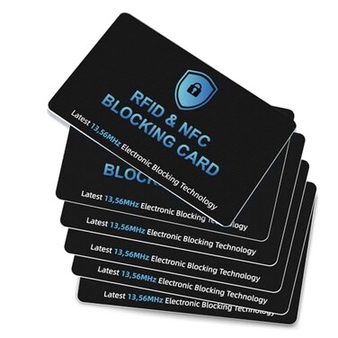 ZGAGFZ Updated Version6 Pack RFID Blocking Cards Premium Contactless NFC Debit Credit Card Passport Protector Blocker Set for Men Women Smart Slim Design Perfectly fits in WalletPurse 6