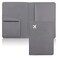 Deziliao Passport Wallet Gray Unisex Faux Leather Waterproof Slim Lightweight RFID Blocking 2in1 Design with Document Slots Credit Card Slots SIM Card Slots