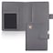 Deziliao Passport Wallet Gray Unisex Faux Leather Waterproof Slim Lightweight RFID Blocking 2in1 Design with Document Slots Credit Card Slots SIM Card Slots