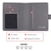 Deziliao Passport Wallet Gray Unisex Faux Leather Waterproof Slim Lightweight RFID Blocking 2in1 Design with Document Slots Credit Card Slots SIM Card Slots