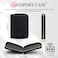 Diakey Passport Holder for Travel with Zipper Closure Leather RFID Blocking Passport Book Wallet Cover Cute Document Card Case for Men Travel Must Haves Essentials Black