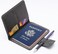 Toros Craft Handmade Passport Leather Case Wallet Credit Card Holder Dark Grey