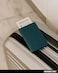 Members Only Debossed Passport Holder RFID Blocking Passport Book Holder Travel Must Haves Slate Blue