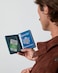 Members Only Debossed Passport Holder RFID Blocking Passport Book Holder Travel Must Haves Slate Blue