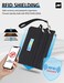Peicees World Travel Essentials Currency and Passport Organizers Cash Cards Tickets Holder RFID Blocking Wallet Dark Gray