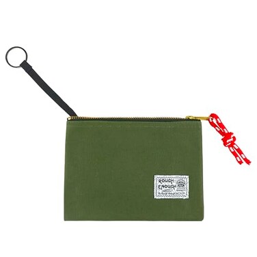 RE ROUGH Rough Enough Passport Wallet for Men Women Compact Travel Pouch for Documents ID Essentials with Key Ring Heavy Duty Canvas