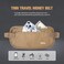 paissit Unisex Money Belt with RFID Blocking Sleeves Slim Passport Holder RFID Blocking Travel Essentials Waist Pouch to Protect Cash Beige 6 Sleeves