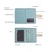 Valante 3fold RFID AirTag travel passport wallet with 21 pockets and card slots Light Blue 6 4 inch