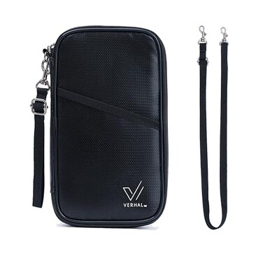 VERHAL Travel holder RFIDblocking Fireresistant Waterresistant Passport Wallet organizer