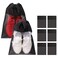TENABORT 8 Pack Portable Shoe Bags for Travel Large Shoes Pouch Storage Organizer Clear Window with Drawstring for Men and Women Black