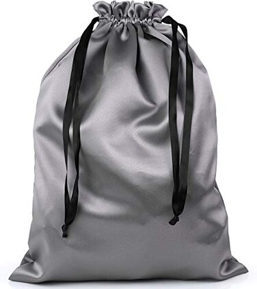 PlasMaller Dust Cover Storage Bags Thick Silk Cloth Pouch with Drawstring For Luxuries Handbags Tote Purses Shoes Boots Silver 126 x 157 in