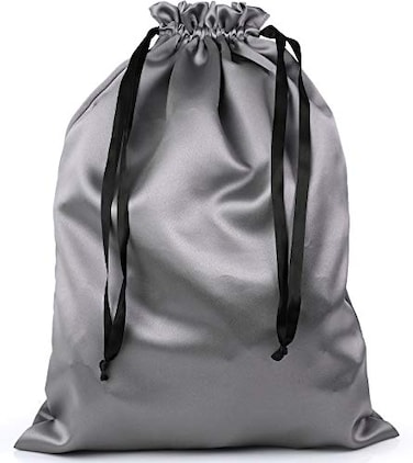 PlasMaller Dust Cover Storage Bags Thick Silk Cloth Pouch with Drawstring For Luxuries Handbags Tote Purses Shoes Boots Silver 196 x 236 in