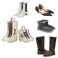 Hewnda Portable 2 Pack Boots Storage Tall Boots Protector Bag Beige Portable Waterproof Storage Bags for Travel Under Bed Wardrobe Shoe Cabinet