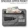 KOSMCCO RFID Blocking Clip Stash Pocket Compact Hidden Travel Belt Wallet for Cards Cash Slim PickpocketProof Design for Everyday Carry Grey Medium