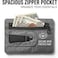 KOSMCCO RFID Blocking Clip Stash Pocket Compact Hidden Travel Belt Wallet for Cards Cash Slim PickpocketProof Design for Everyday Carry Grey Medium