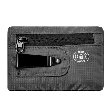 KOSMCCO RFID Blocking Clip Stash Pocket Compact Hidden Travel Belt Wallet for Cards Cash Slim PickpocketProof Design for Everyday Carry Grey Medium