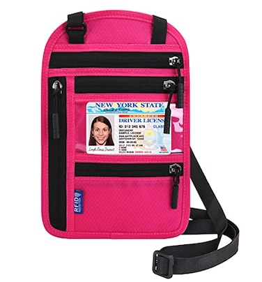 Arouselove Neck Wallet Lightweight RFID Blocking Waterproof Travel Pouch Passport Wallets for Women and Men