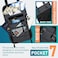 sundee Travel Neck Wallet with Double Zippers RFID Blocking Passport Holder with Adjustable Neck Strap to Keep Cash Credit Cards and Travel Documents Safe Dark Gray