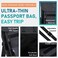 sundee Travel Neck Wallet with Double Zippers RFID Blocking Passport Holder with Adjustable Neck Strap to Keep Cash Credit Cards and Travel Documents Safe Dark Gray