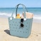 Addoklm Lightweight Extra large Rubber Beach Bag Small mini Tote Bag for Gym Waterproof medium Open Handbag for Pool Sports