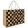 Hibala Woven Large Beach Bag Straw Beach Tote Handmade Weaving Shoulder Tassel Bag Handbag Checkerboard Grids