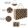 Hibala Woven Large Beach Bag Straw Beach Tote Handmade Weaving Shoulder Tassel Bag Handbag Checkerboard Grids