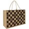 Hibala Woven Large Beach Bag Straw Beach Tote Handmade Weaving Shoulder Tassel Bag Handbag Checkerboard Grids
