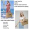 Hibala Woven Large Beach Bag Straw Beach Tote Handmade Weaving Shoulder Tassel Bag Handbag Colorful Alphabet Stickers