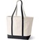 Lands' End Lands End Natural Open Top Canvas Tote Naturalblack Large Regular Handle
